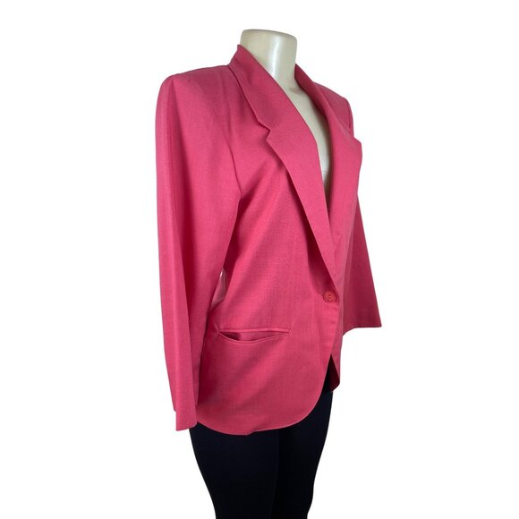 Vtg Illustrations Womens Pink Blazer Button Closure Sophisticated Design Sz 4 - Picture 2 of 9